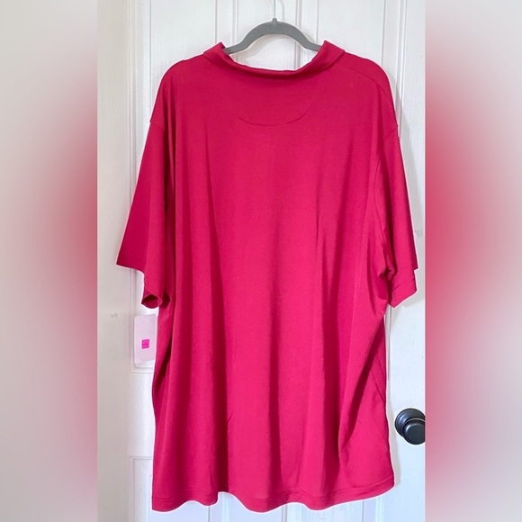 NEW! DICKIES Mens Solid Red Short Sleeve Performance Polo Shirt - Picture 4 of 12